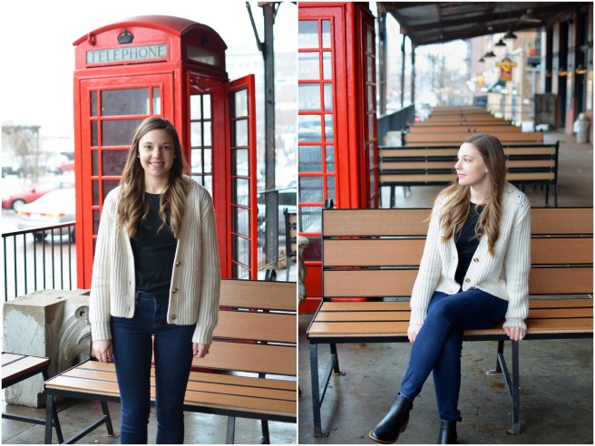 Bow Boots & Cardigan-Red Phone Booth1